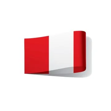 Peru flag, vector illustration Stock Illustration