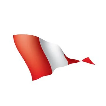 Peru flag, vector illustration Stock Illustration