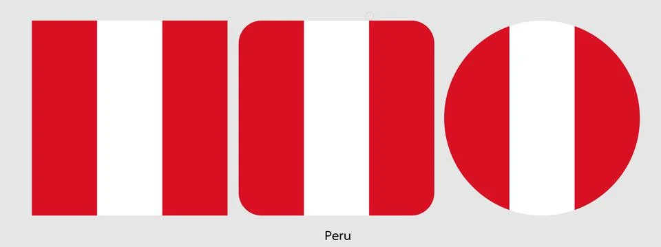 Peru flag, vector illustration Stock Illustration