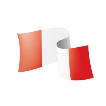 Peru flag, vector illustration on a white background Stock Illustration