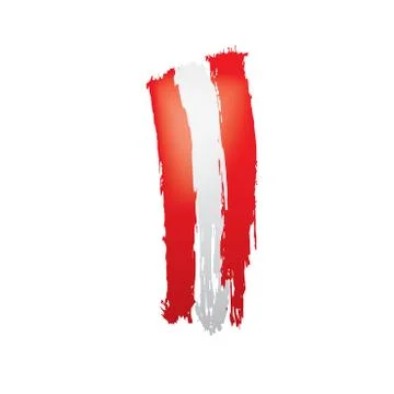 Peru flag, vector illustration on a white background. Stock Illustration