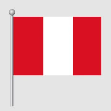 Peru flag vector template background realistic copy Stock Illustration