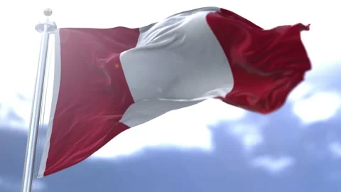 Peru flag waving against the sky Stock Footage 167696147