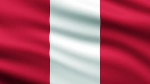 Peru Flag Waving Animation Background Full Screen Flag Of Peru Stock Footage 268759257