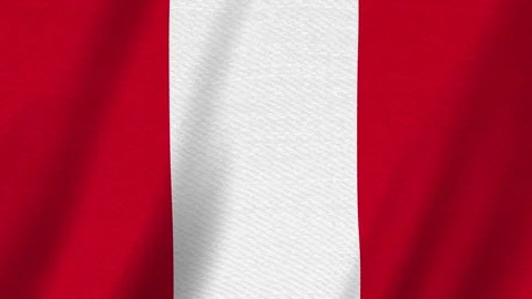 Peru flag waving background with seamless loop Stock Footage 312514950