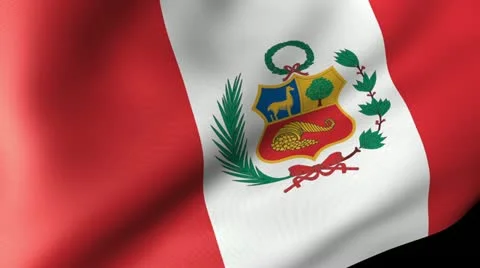 Peru  Flag Waving Stock Footage 12229957