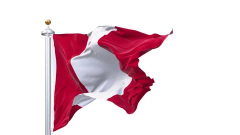 Peru flag waving looping with transparent background. Stock Footage 339278698