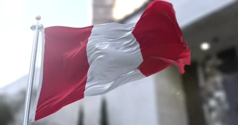 Peru-flag-waving-seamless-loop-4k-60fps Stock Footage 330885095