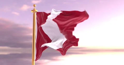 Peru Flag Waving in the Wind  4K Cinematic Animation Stock Footage 325660249