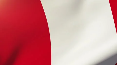 Peru flag waving in the wind. Looping sun rises style.  Animation loop Stock Footage 48629847