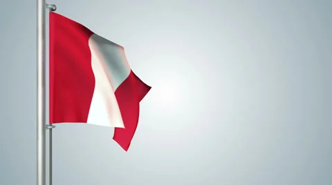 Peru flags loop pack 3 in 1 with background and loop 7sec Stock Footage 36749408