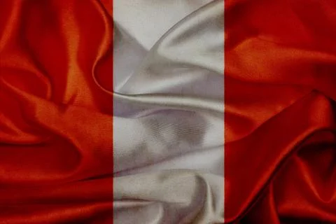 Peru grunge waving flag Stock Illustration