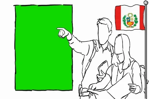 Peru - Hand-drawn - Directions - Travel - Illustration - SD Stock Footage 90630853