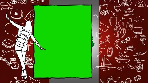 Peru - Hand-drawn - Flag Loop - Illustration Stock Footage 90631376