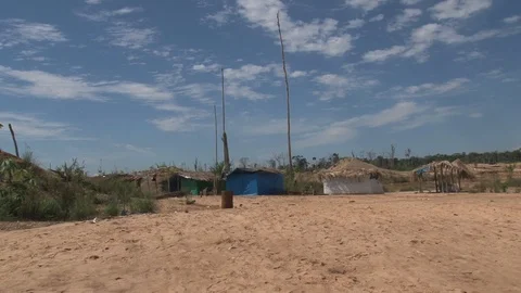 Peru illegal gold mining in the Amazon empty landscape Stock Footage 86325507