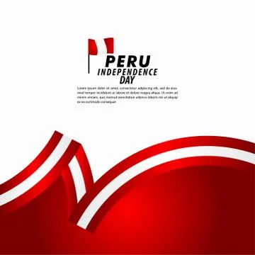 Peru Independence Day Celebration Vector Template Design Illustration Illustrazione stock