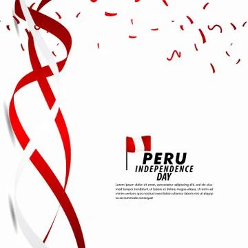 Peru Independence Day Celebration Vector Template Design Illustration Stock Illustration