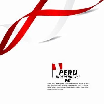Peru Independence Day Celebration Vector Template Design Illustration Stock Illustration