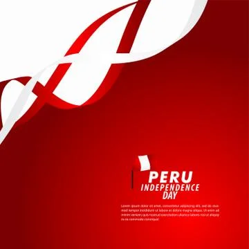 Peru Independence Day Celebration Vector Template Design Illustration Stock Illustration