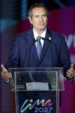 Peru kicks off the countdown to the 2027 Pan American Games in Lima - 06 Aug 202 Stock Photos