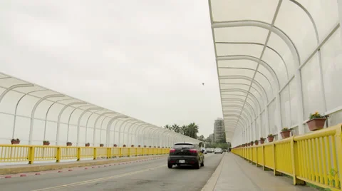 Peru, Lima downtown bridge Stock Footage 39763993
