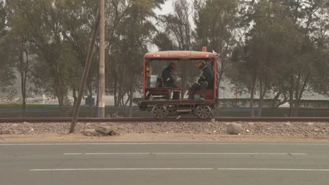 Peru Lima Railworkers Stock Footage 102334455