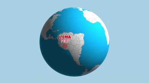 PERU LIMA ZOOM IN FROM SPACE Stock Footage 177531590