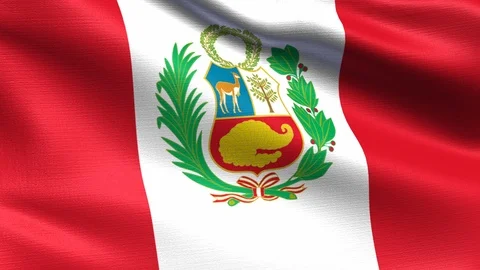 Peru Looping Flag 4K Vídeos de archivo 107212102