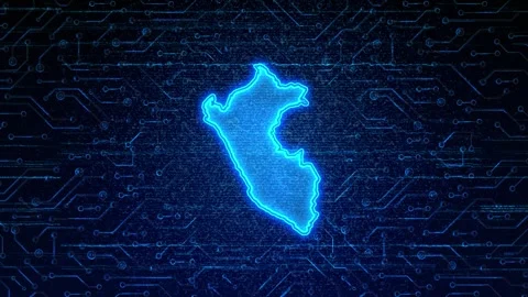 Peru Map Digital Technology Opener Stock Footage 335081897