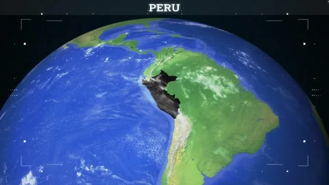 Peru Map from Earth Stock Footage 343601171