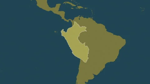 Peru map - extract. Border. Pattern. Stock Footage 273374856