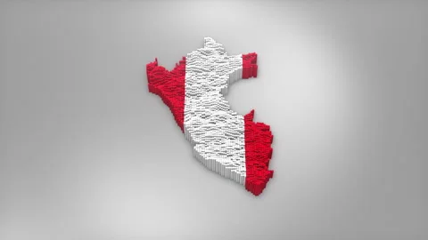 Peru Map with Flag Intro Background Stock-Footage 315163552