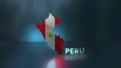Peru Map Stock Footage 283074112