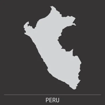 Peru map icon Stock Illustration
