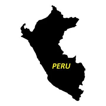 Peru map icon Stock Illustration