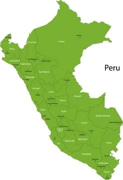 Peru map Stock Illustration