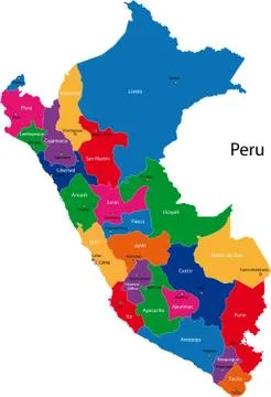 Peru map Stock Illustration