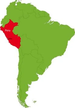 Peru map Stock Illustration