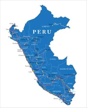 Peru map Stock Illustration
