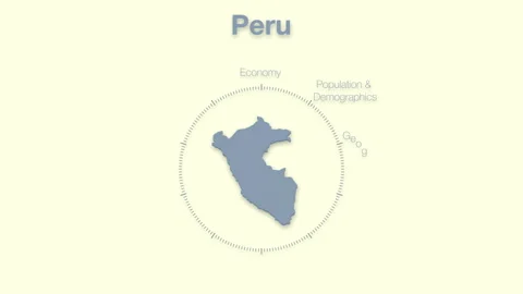 Peru MAP revealingmotion graphics data elements Stock Footage 339866072