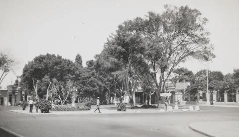 Peru 'miraflores parque central from the 1950s Stock Photos