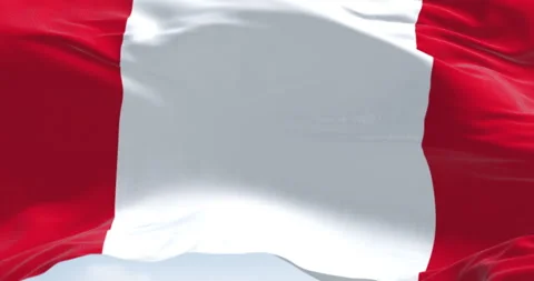 Peru national flag waving in the wind Stock Footage 334727399