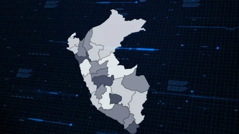 Peru network map Stock Footage 87977760