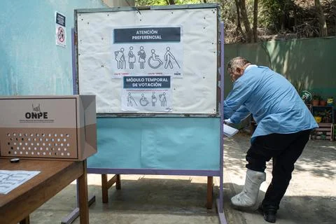 Peru opens polling stations for additional voting day, Lima - 13 Apr 2026 Stock Photos