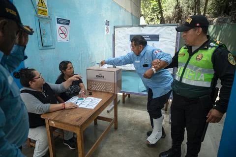 Peru opens polling stations for additional voting day, Lima - 13 Apr 2026 Stock Photos