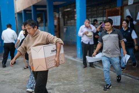 Peru opens polling stations for additional voting day, Lima - 13 Apr 2026 Stock Photos