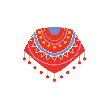 Peru poncho illustration vector isolated Stock Illustration