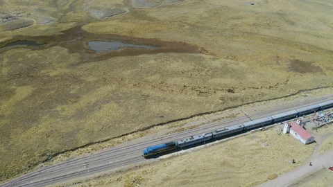 Peru Rail at highest point at Peruvian Andean Stock Footage 115995331