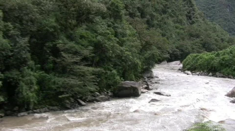 Peru rail riverway Stock Footage 377321