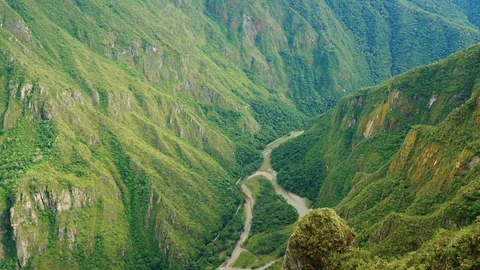 The Peru rail Train that take you to the Machu Picchu Stock Footage 102922778